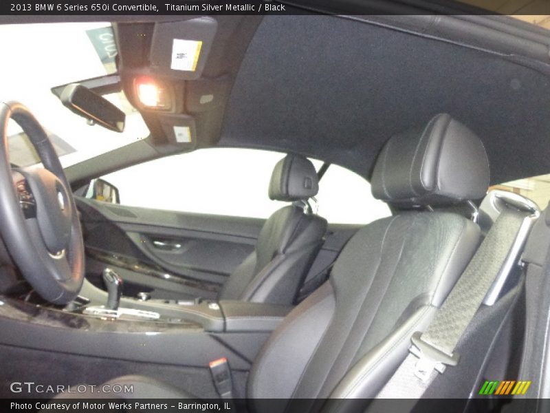 Titanium Silver Metallic / Black 2013 BMW 6 Series 650i Convertible