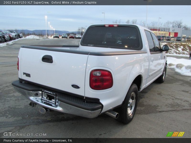 Oxford White / Medium Graphite 2002 Ford F150 XLT SuperCrew