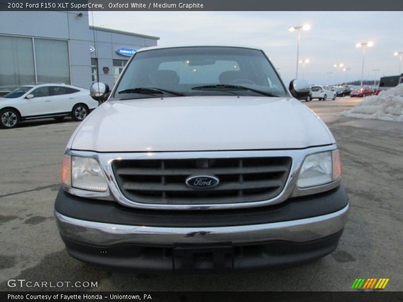 Oxford White / Medium Graphite 2002 Ford F150 XLT SuperCrew