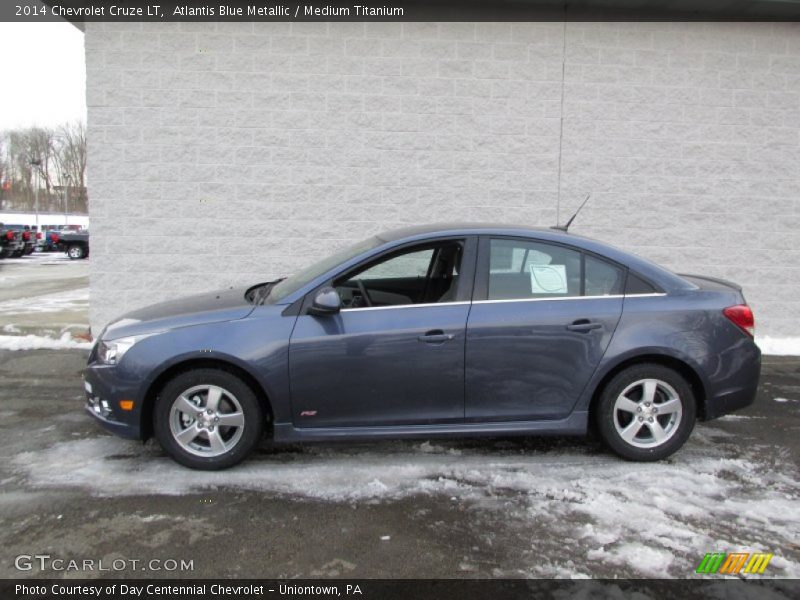 Atlantis Blue Metallic / Medium Titanium 2014 Chevrolet Cruze LT