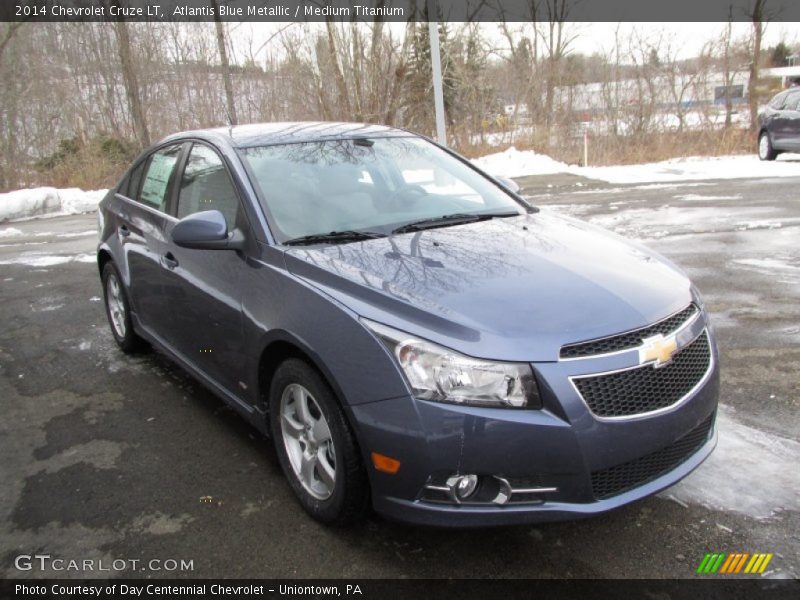 Atlantis Blue Metallic / Medium Titanium 2014 Chevrolet Cruze LT