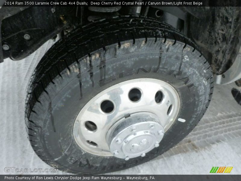 Deep Cherry Red Crystal Pearl / Canyon Brown/Light Frost Beige 2014 Ram 3500 Laramie Crew Cab 4x4 Dually