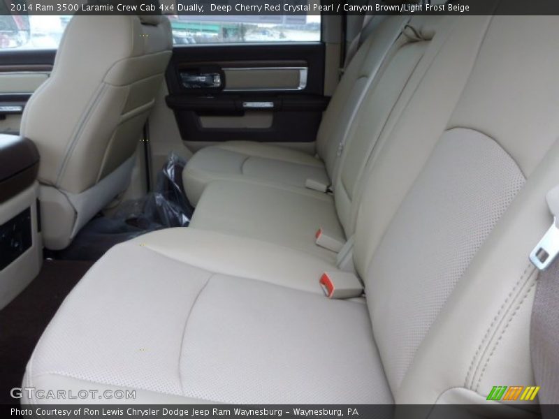 Deep Cherry Red Crystal Pearl / Canyon Brown/Light Frost Beige 2014 Ram 3500 Laramie Crew Cab 4x4 Dually