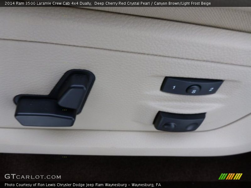 Deep Cherry Red Crystal Pearl / Canyon Brown/Light Frost Beige 2014 Ram 3500 Laramie Crew Cab 4x4 Dually