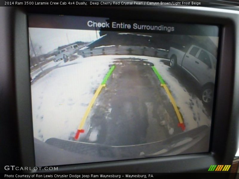 Deep Cherry Red Crystal Pearl / Canyon Brown/Light Frost Beige 2014 Ram 3500 Laramie Crew Cab 4x4 Dually