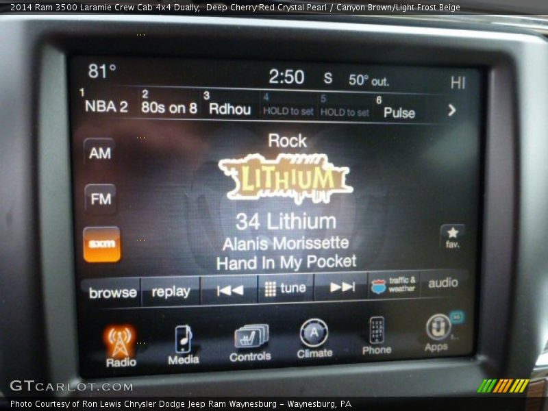 Deep Cherry Red Crystal Pearl / Canyon Brown/Light Frost Beige 2014 Ram 3500 Laramie Crew Cab 4x4 Dually