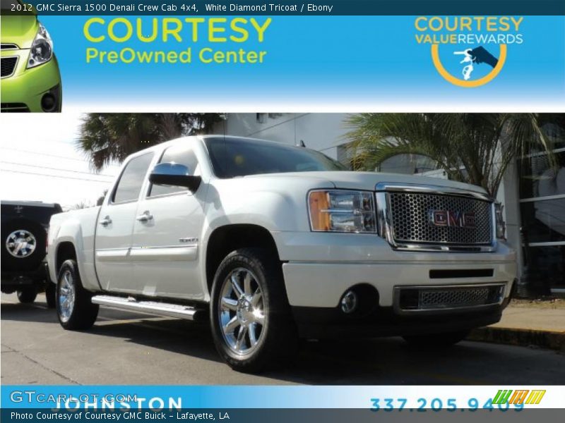 White Diamond Tricoat / Ebony 2012 GMC Sierra 1500 Denali Crew Cab 4x4