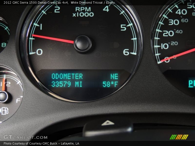White Diamond Tricoat / Ebony 2012 GMC Sierra 1500 Denali Crew Cab 4x4