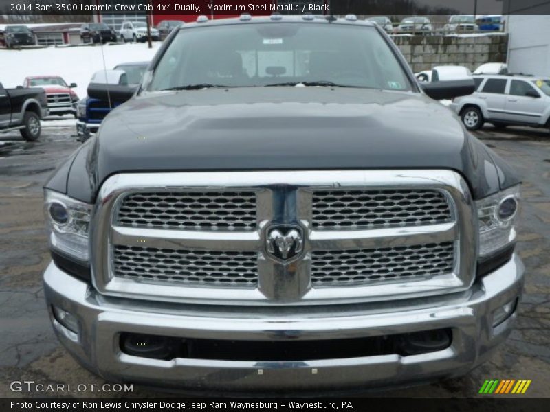 Maximum Steel Metallic / Black 2014 Ram 3500 Laramie Crew Cab 4x4 Dually