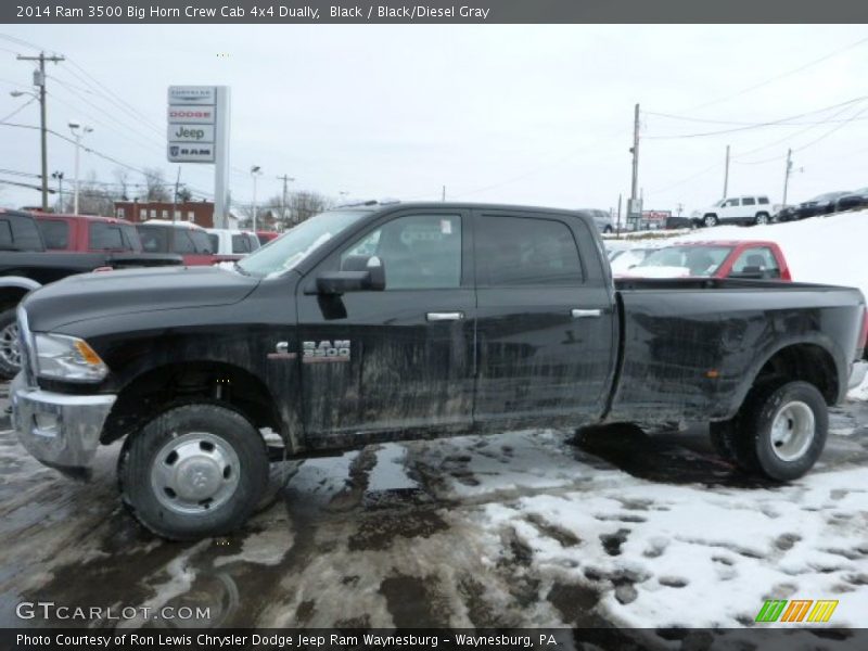 Black / Black/Diesel Gray 2014 Ram 3500 Big Horn Crew Cab 4x4 Dually