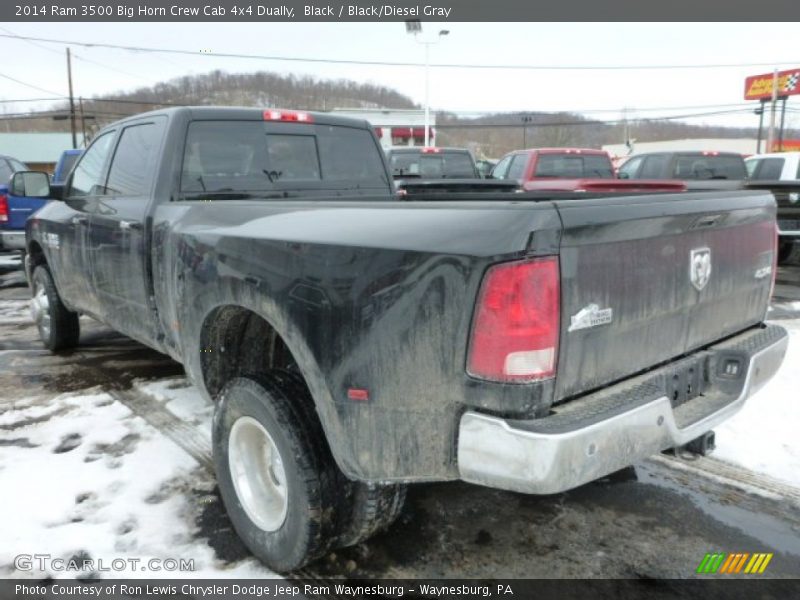 Black / Black/Diesel Gray 2014 Ram 3500 Big Horn Crew Cab 4x4 Dually