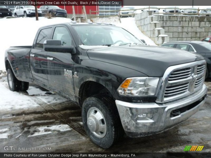 Black / Black/Diesel Gray 2014 Ram 3500 Big Horn Crew Cab 4x4 Dually