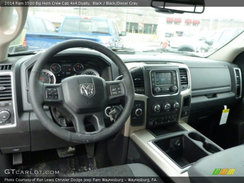 Black / Black/Diesel Gray 2014 Ram 3500 Big Horn Crew Cab 4x4 Dually