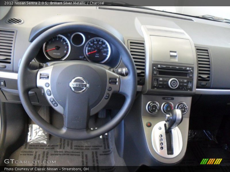 Brilliant Silver Metallic / Charcoal 2012 Nissan Sentra 2.0 S