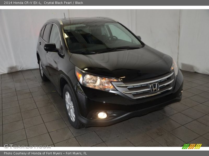 Crystal Black Pearl / Black 2014 Honda CR-V EX-L