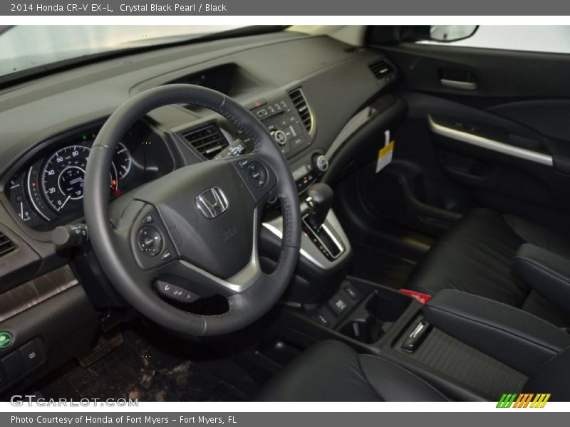 Crystal Black Pearl / Black 2014 Honda CR-V EX-L