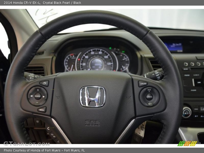 Crystal Black Pearl / Black 2014 Honda CR-V EX-L