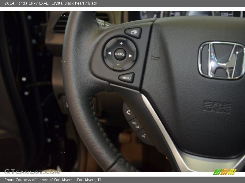 Crystal Black Pearl / Black 2014 Honda CR-V EX-L
