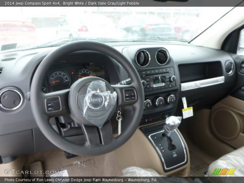 Bright White / Dark Slate Gray/Light Pebble 2014 Jeep Compass Sport 4x4