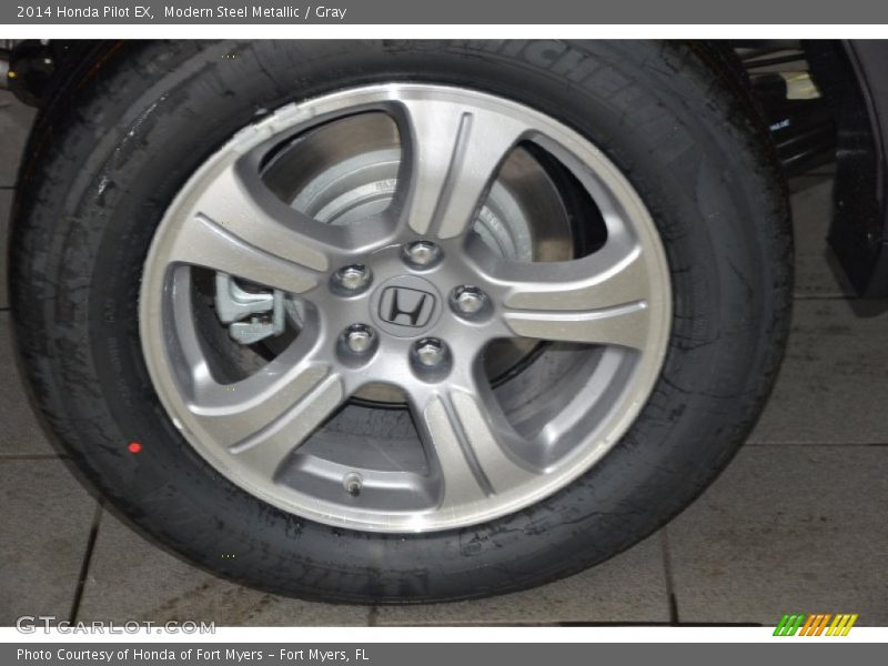 Modern Steel Metallic / Gray 2014 Honda Pilot EX