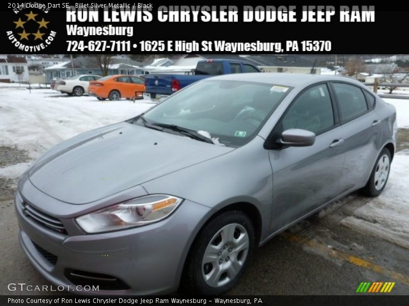 Billet Silver Metallic / Black 2014 Dodge Dart SE