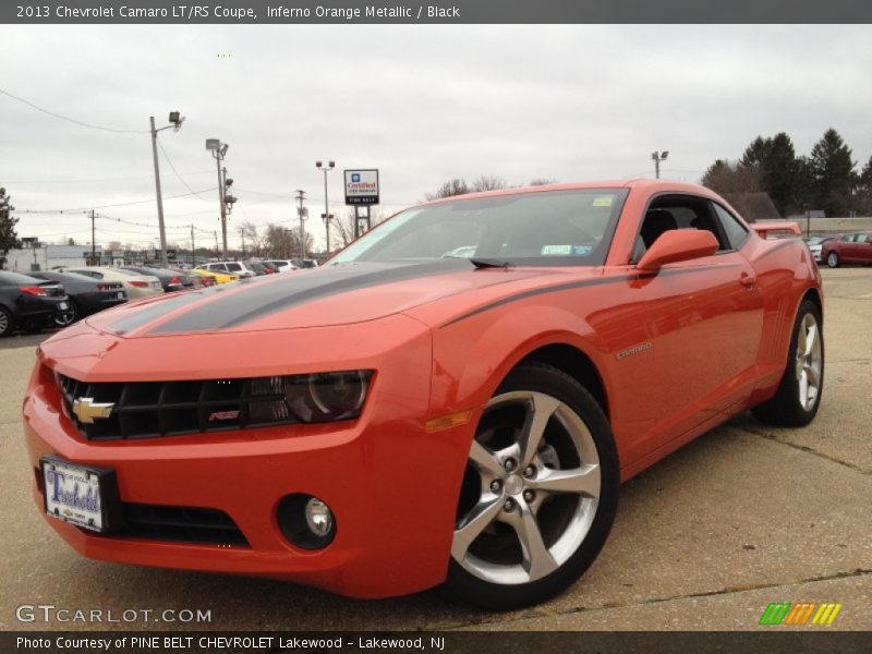 Inferno Orange Metallic / Black 2013 Chevrolet Camaro LT/RS Coupe