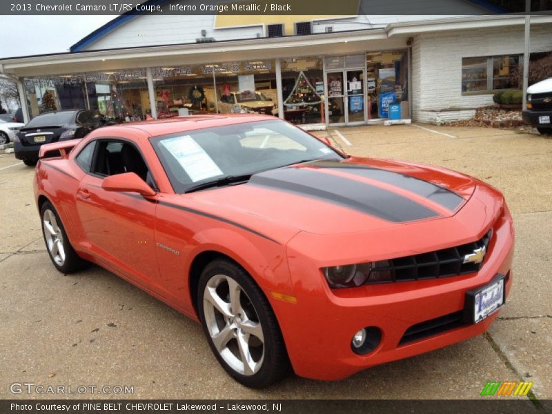 Inferno Orange Metallic / Black 2013 Chevrolet Camaro LT/RS Coupe