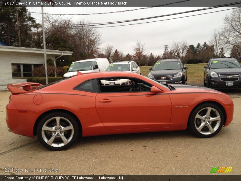 Inferno Orange Metallic / Black 2013 Chevrolet Camaro LT/RS Coupe