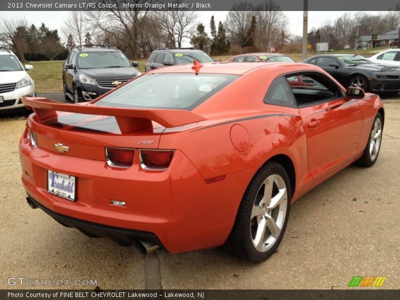 Inferno Orange Metallic / Black 2013 Chevrolet Camaro LT/RS Coupe