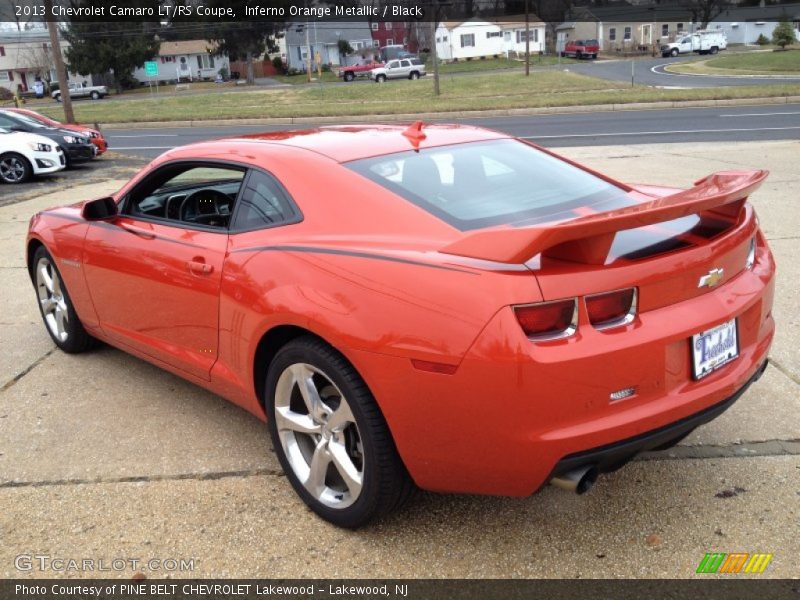 Inferno Orange Metallic / Black 2013 Chevrolet Camaro LT/RS Coupe