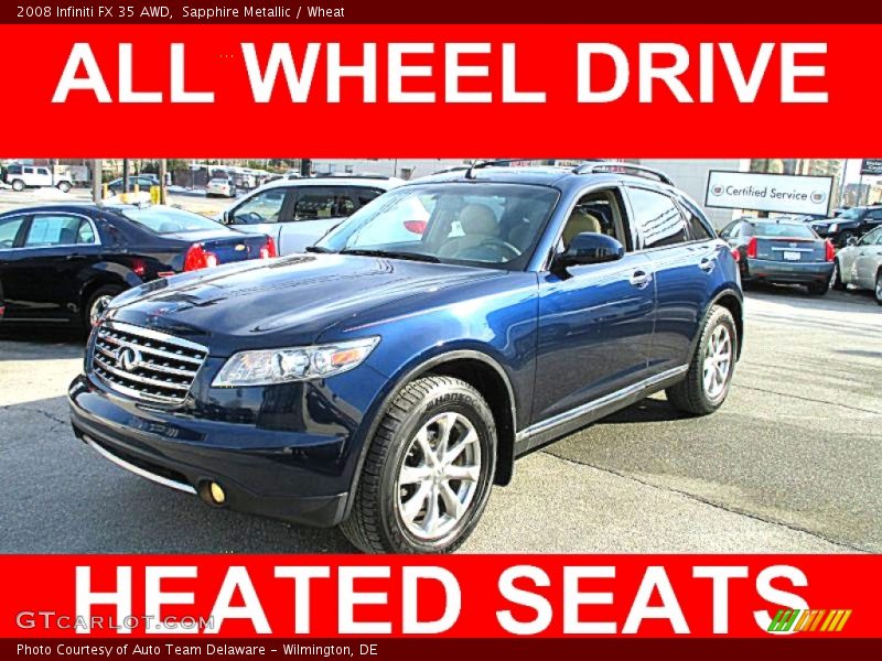 Sapphire Metallic / Wheat 2008 Infiniti FX 35 AWD