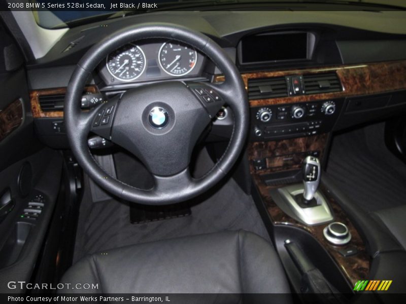 Jet Black / Black 2008 BMW 5 Series 528xi Sedan