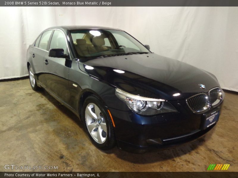 Monaco Blue Metallic / Beige 2008 BMW 5 Series 528i Sedan