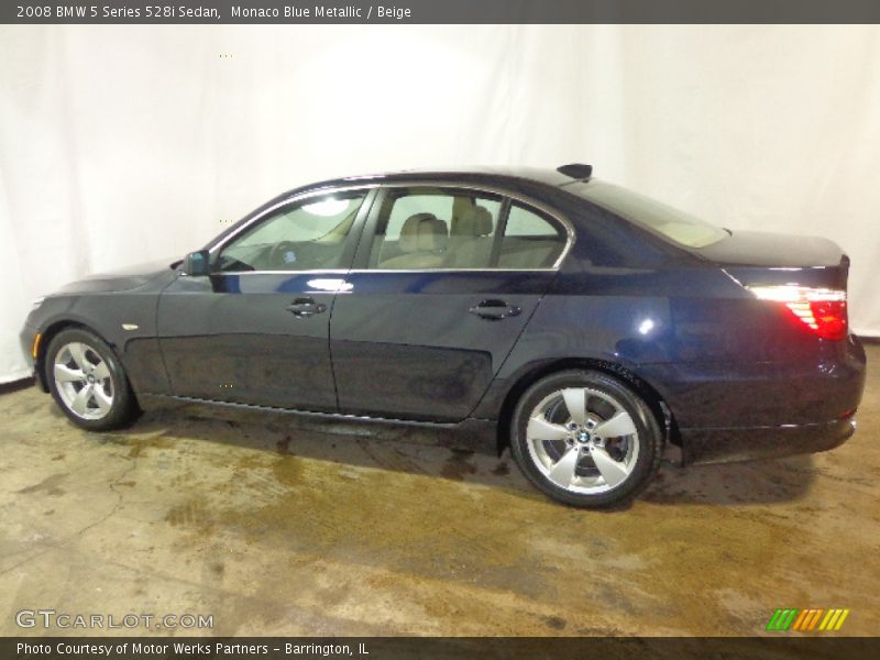 Monaco Blue Metallic / Beige 2008 BMW 5 Series 528i Sedan