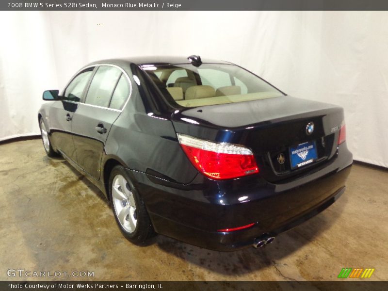 Monaco Blue Metallic / Beige 2008 BMW 5 Series 528i Sedan