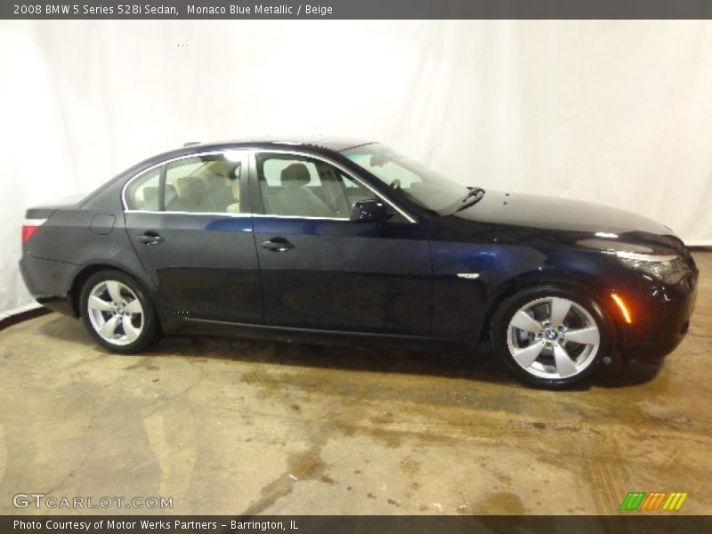 Monaco Blue Metallic / Beige 2008 BMW 5 Series 528i Sedan