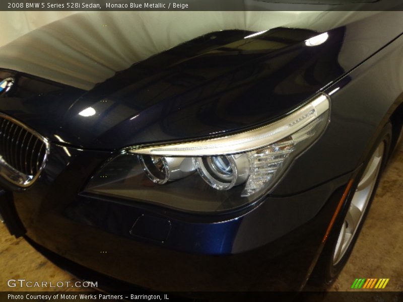 Monaco Blue Metallic / Beige 2008 BMW 5 Series 528i Sedan
