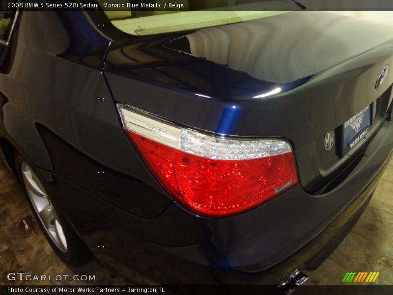 Monaco Blue Metallic / Beige 2008 BMW 5 Series 528i Sedan