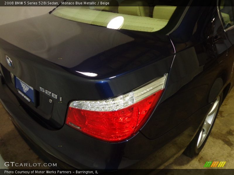 Monaco Blue Metallic / Beige 2008 BMW 5 Series 528i Sedan
