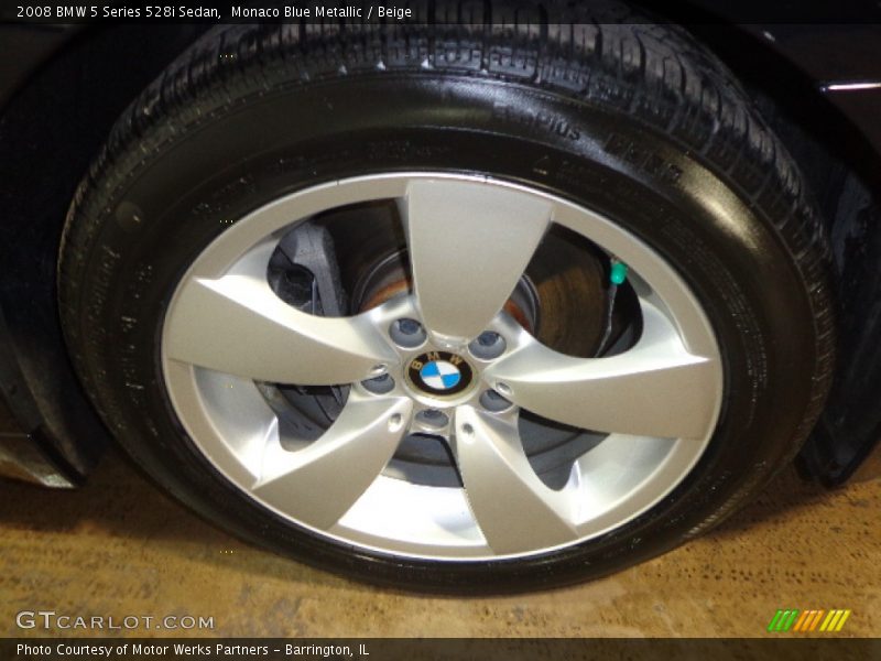 Monaco Blue Metallic / Beige 2008 BMW 5 Series 528i Sedan