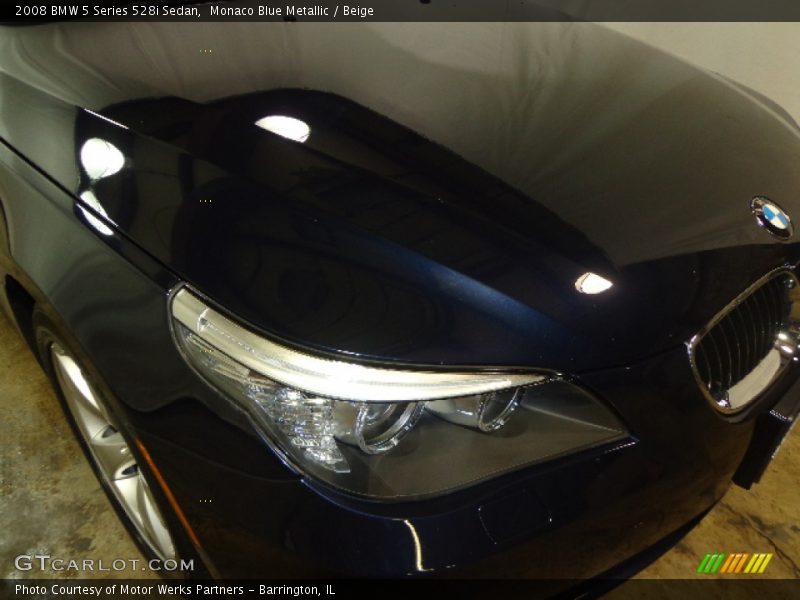 Monaco Blue Metallic / Beige 2008 BMW 5 Series 528i Sedan