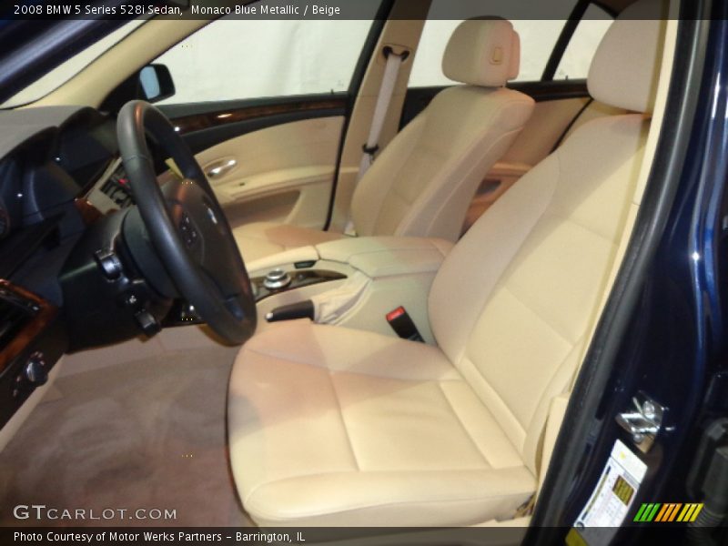 Monaco Blue Metallic / Beige 2008 BMW 5 Series 528i Sedan