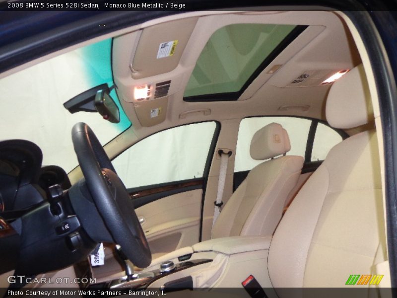Monaco Blue Metallic / Beige 2008 BMW 5 Series 528i Sedan