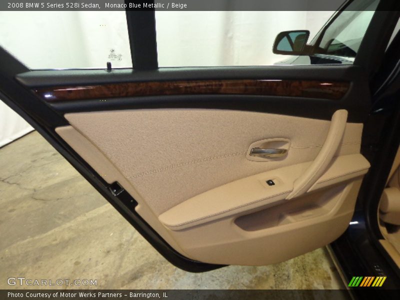 Monaco Blue Metallic / Beige 2008 BMW 5 Series 528i Sedan