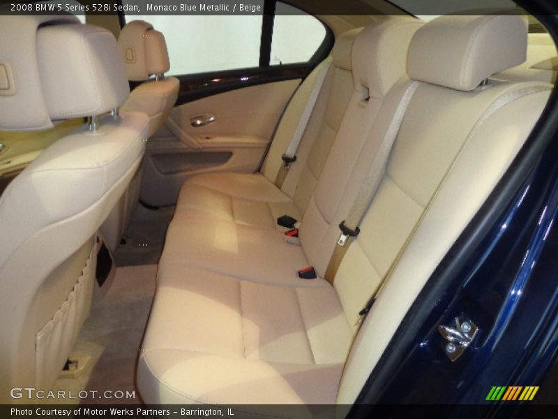 Monaco Blue Metallic / Beige 2008 BMW 5 Series 528i Sedan