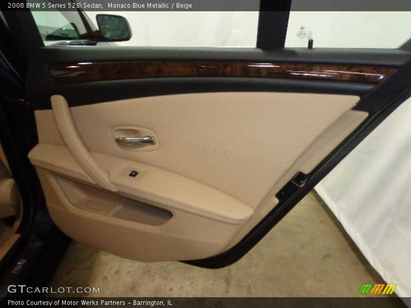 Monaco Blue Metallic / Beige 2008 BMW 5 Series 528i Sedan