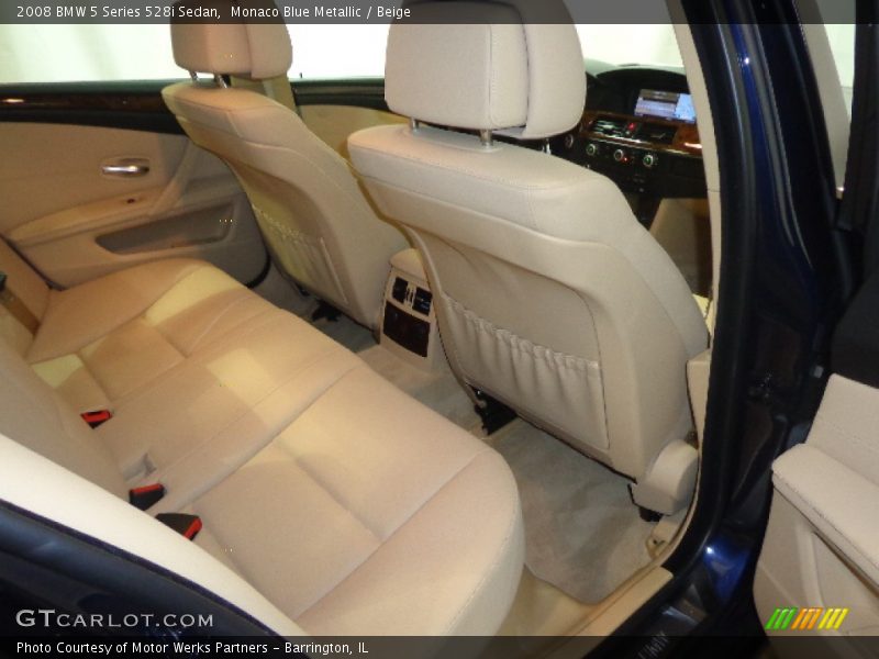 Monaco Blue Metallic / Beige 2008 BMW 5 Series 528i Sedan