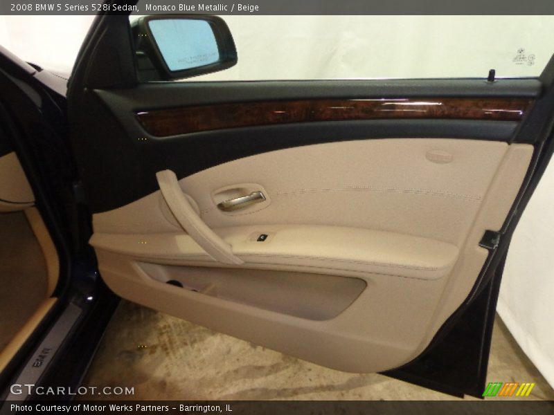 Monaco Blue Metallic / Beige 2008 BMW 5 Series 528i Sedan