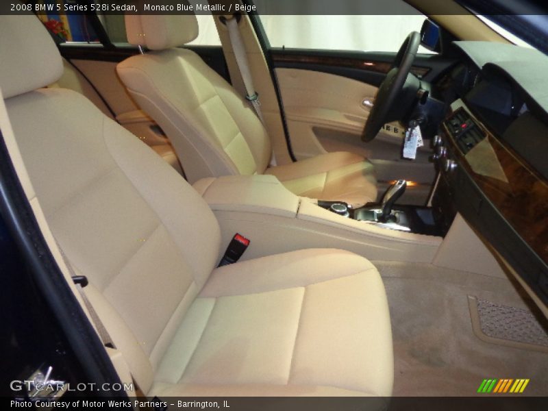 Monaco Blue Metallic / Beige 2008 BMW 5 Series 528i Sedan