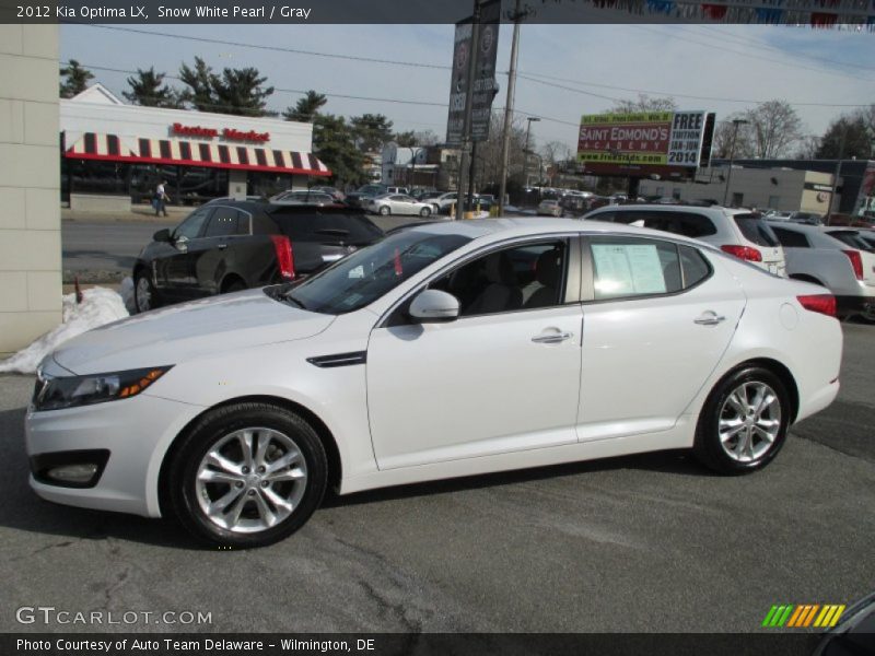 Snow White Pearl / Gray 2012 Kia Optima LX